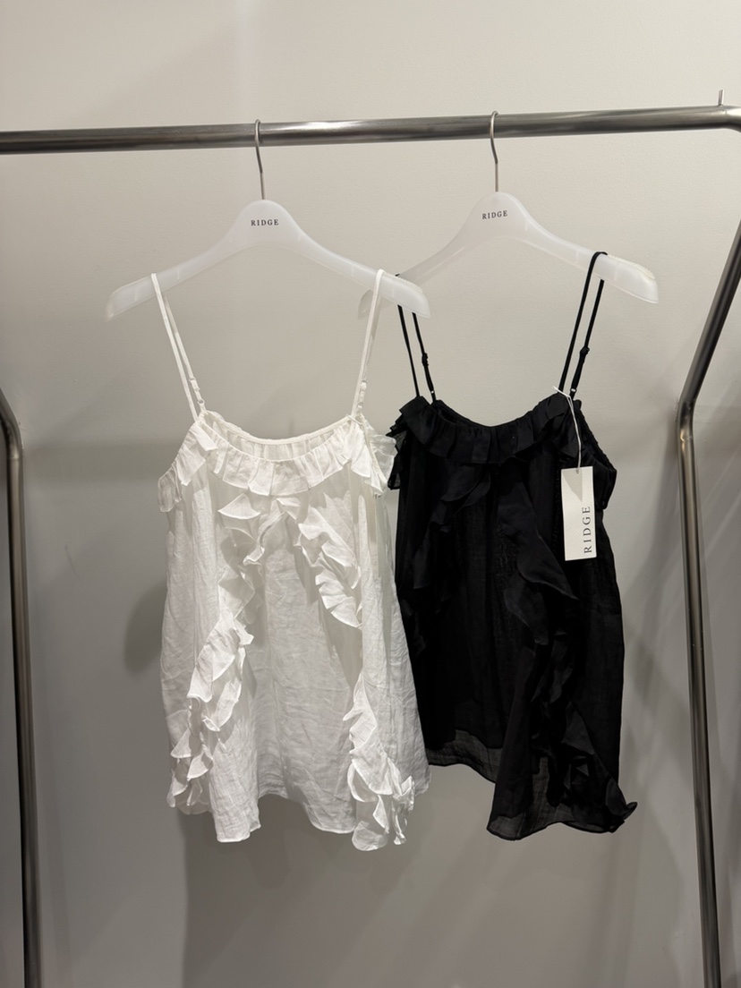 RIDGE-P韓國東大門代購女裝新款26春夏人氣吊帶背心荷葉邊RIDGE-P吊帶/背心