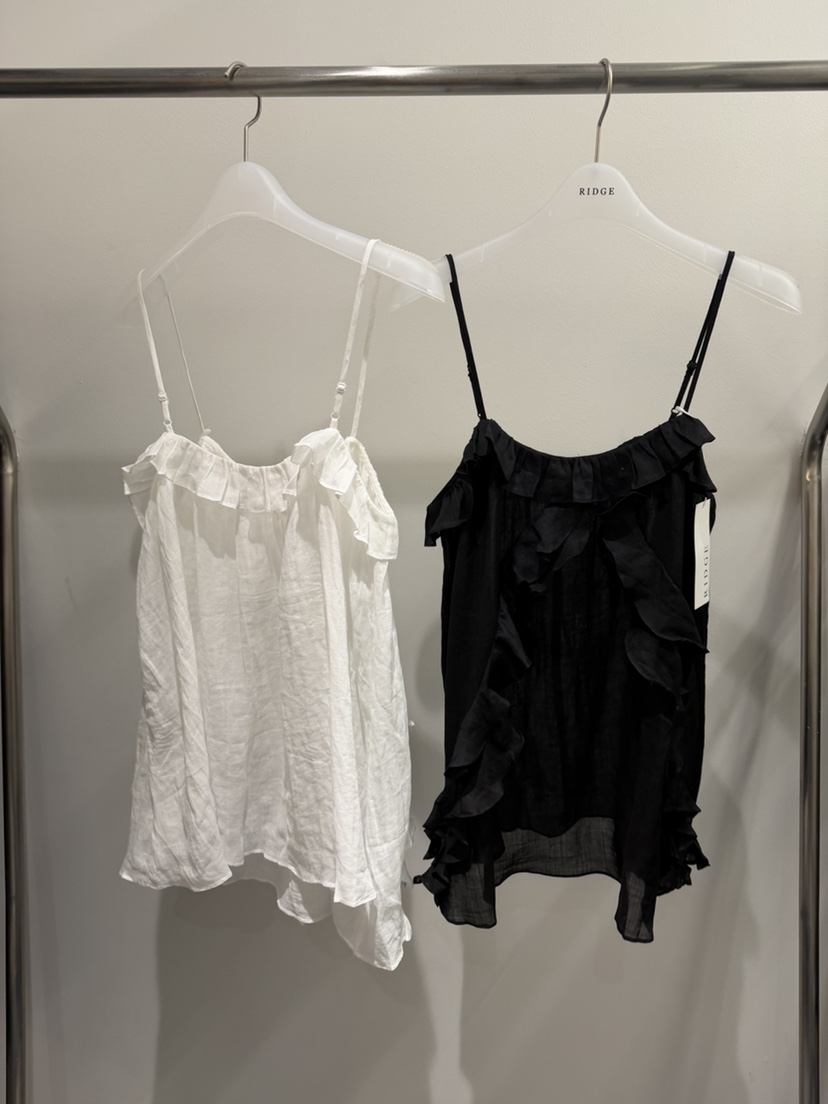 RIDGE-P韓國東大門代購女裝新款26春夏人氣吊帶背心荷葉邊RIDGE-P吊帶/背心