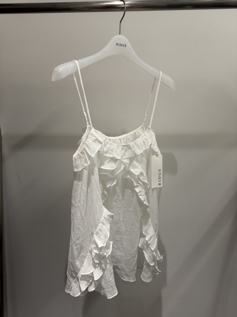 RIDGE-P韓國東大門代購女裝新款26春夏人氣吊帶背心荷葉邊RIDGE-P吊帶/背心圖色1