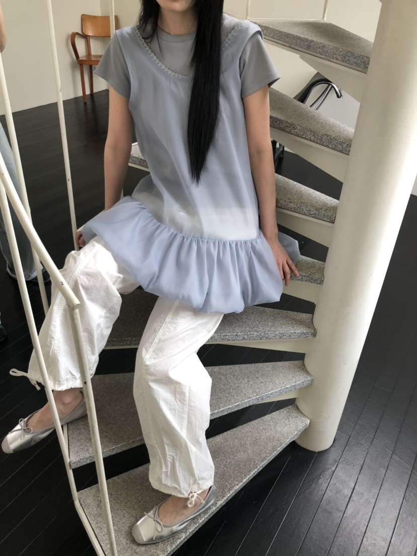 OURS韓國直郵女裝新品熱賣26春夏人氣時尚推薦連衣裙蕾絲OURS連衣裙