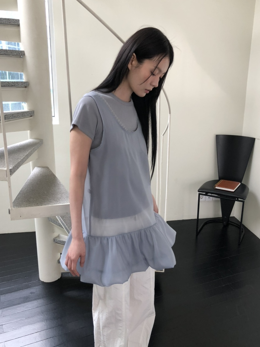 OURS韓國直郵女裝新品熱賣26春夏人氣時尚推薦連衣裙蕾絲OURS連衣裙
