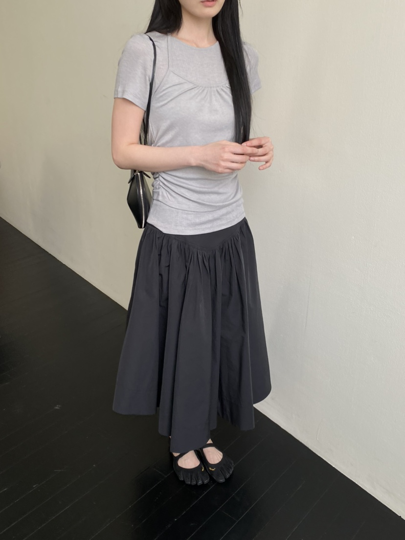 OURS韓國直郵女士新款休閑人氣推薦熱賣職業26夏季26春夏長裙OURS長裙