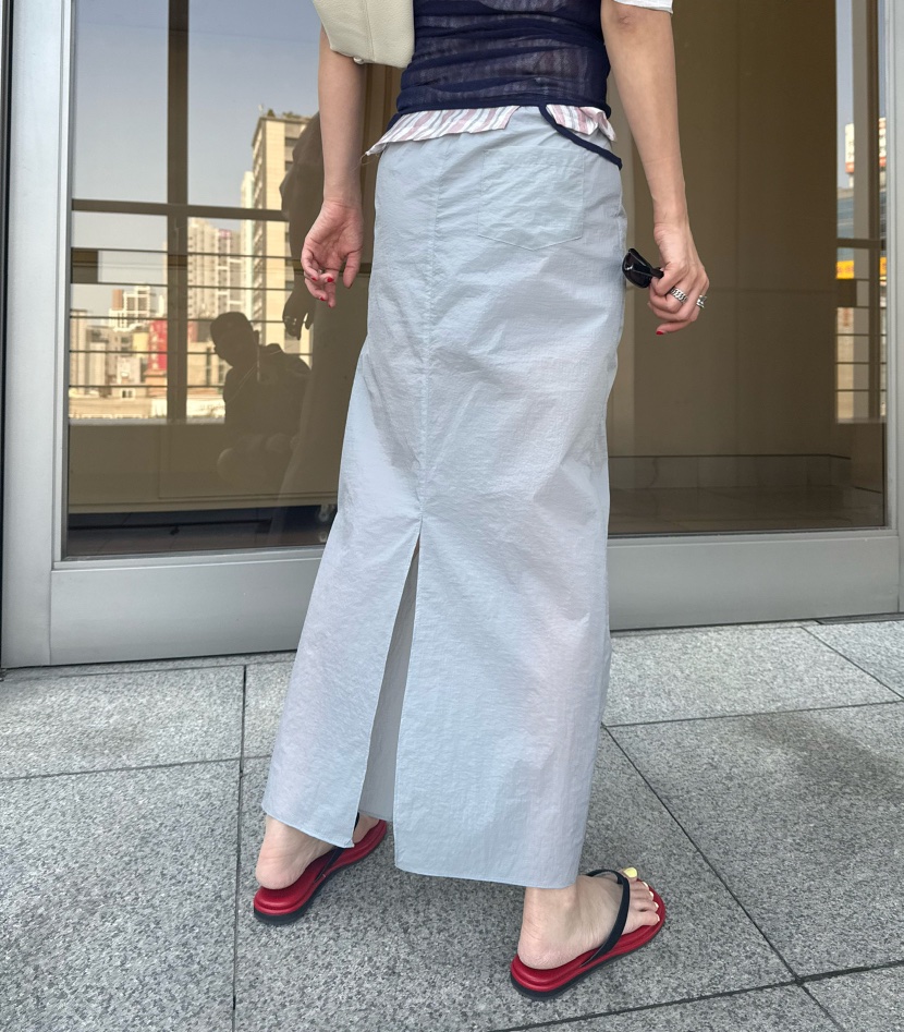 DENVER韓國東大門代購女裝新款休閑職業26春夏人氣熱賣長裙DENVER長裙