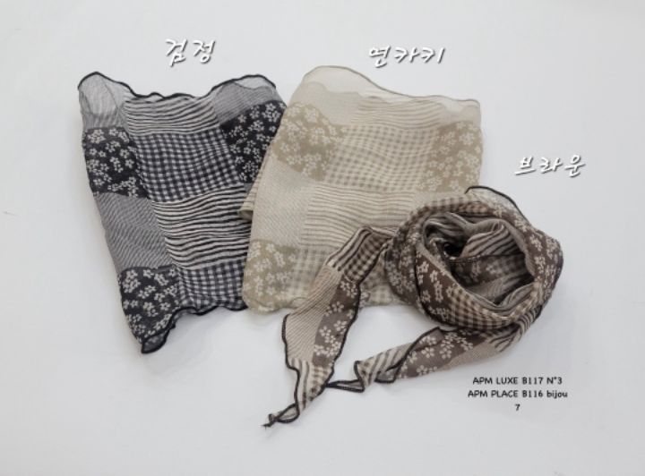 N3韓國東大門代購女裝新款26夏季圍巾披肩印花花朵雪紡圍巾N3圍巾/披肩