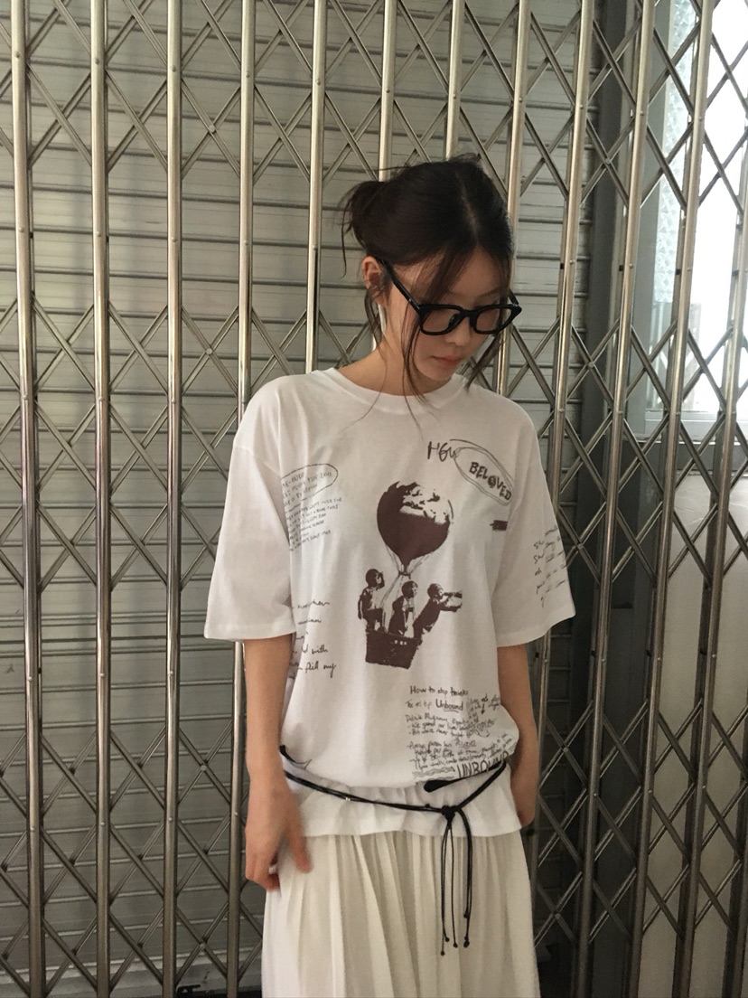 UNBOUND韓國直郵實拍女裝新款職業推薦人氣26夏季T恤含腰繩UNBOUNDT恤