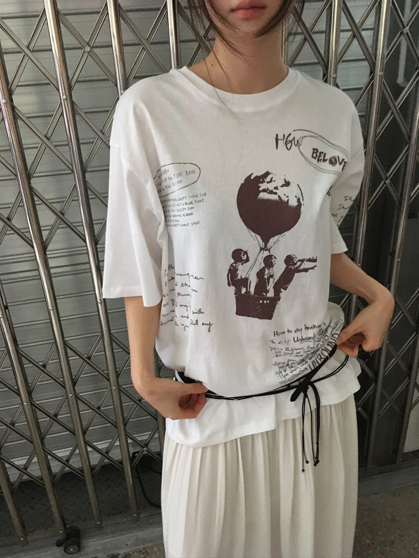 UNBOUND韓國直郵實拍女裝新款職業推薦人氣26夏季T恤含腰繩UNBOUNDT恤圖色1