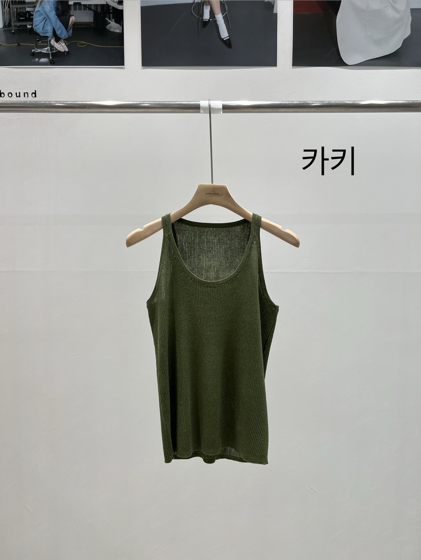 UNBOUND東大門實拍韓國女士新品人氣26春夏時尚吊帶背心亞麻UNBOUND吊帶/背心圖色1
