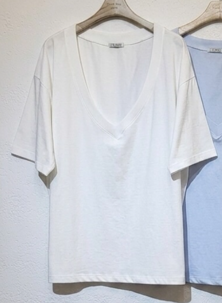 FORMSTUDIO/ATELIENNE東大門實拍韓國女士新品26春夏T恤不含內搭V領深VFORMSTUDIO/ATELIENNET恤圖色1