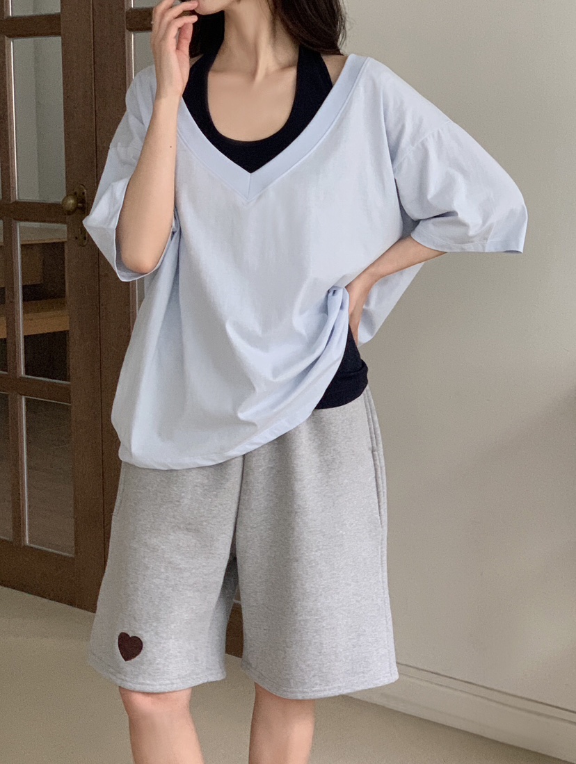 FORMSTUDIO/ATELIENNE東大門實拍韓國女士新品26春夏T恤不含內搭V領深VFORMSTUDIO/ATELIENNET恤圖色2