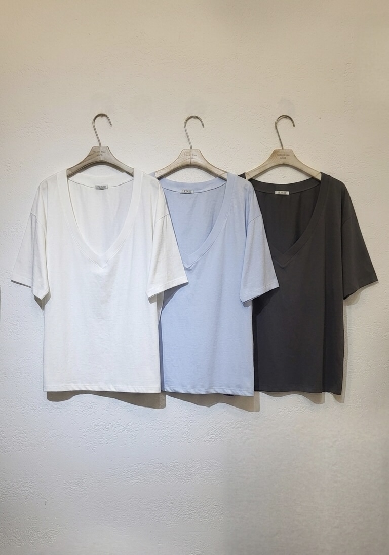 FORMSTUDIO/ATELIENNE東大門實拍韓國女士新品26春夏T恤不含內搭V領深VFORMSTUDIO/ATELIENNET恤圖色3左三色