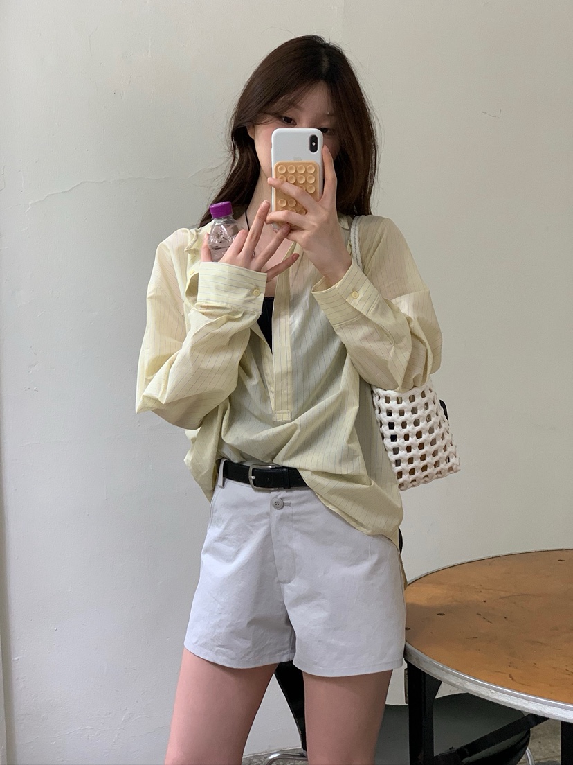 UNBOUND韓國直郵女士新品人氣熱賣職業時尚襯衫蕾絲衫金屬絲UNBOUND襯衫/蕾絲衫