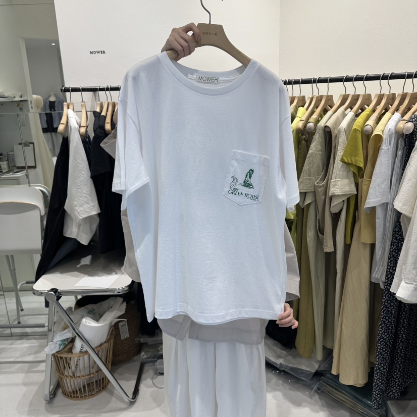 MOWER韓國直郵女士新品休閑人氣26春夏熱賣26夏季職業T恤MOWERT恤圖色1