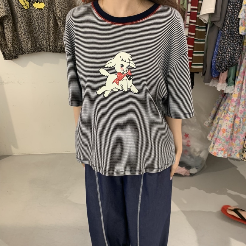 VENTI韓國直郵女裝新品時尚推薦熱賣26夏季職業休閑26春夏T恤VENTIT恤圖色3