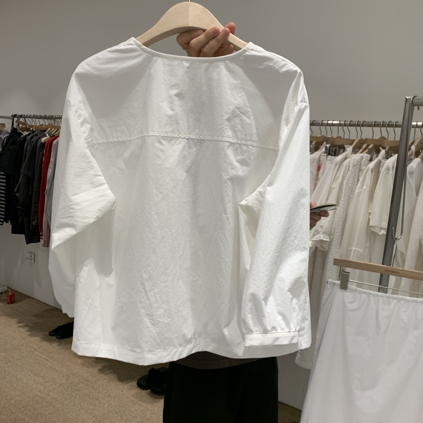 SELF SERVICE韓國直郵實拍女士新款推薦26春夏襯衫蕾絲衫棉質SELF SERVICE襯衫/蕾絲衫