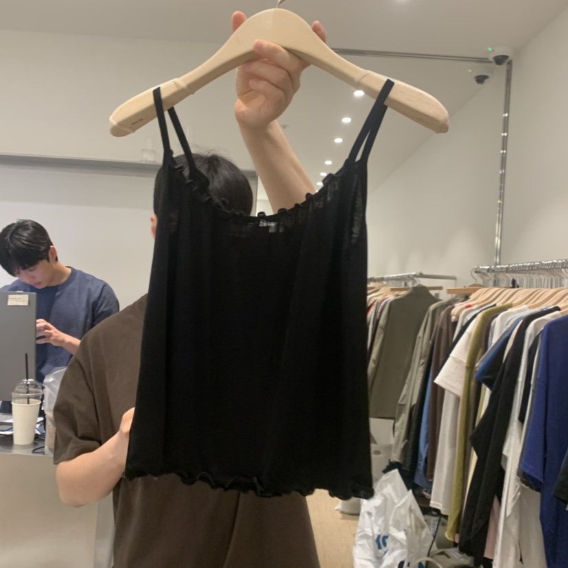 SELF SERVICE韓國直郵女裝新款推薦休閑26春夏吊帶背心褶皺SELF SERVICE吊帶/背心
