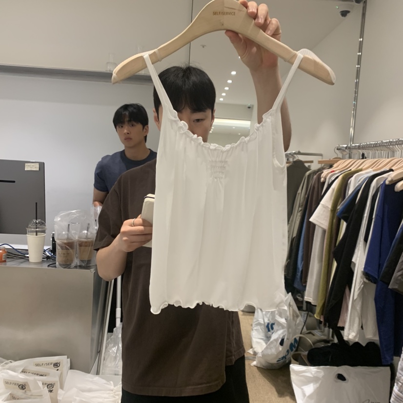 SELF SERVICE韓國直郵女裝新款推薦休閑26春夏吊帶背心褶皺SELF SERVICE吊帶/背心圖色2