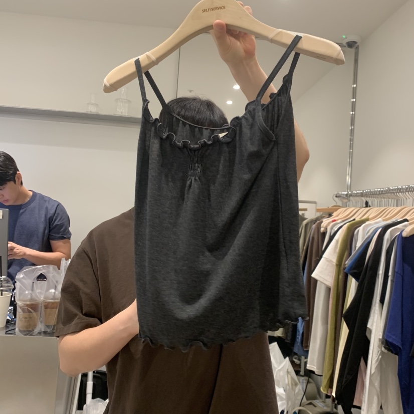 SELF SERVICE韓國直郵女裝新款推薦休閑26春夏吊帶背心褶皺SELF SERVICE吊帶/背心圖色4