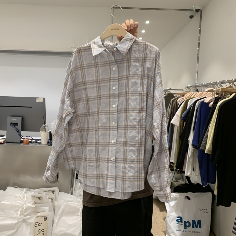 SELF SERVICE韓國代購女裝新款職業26春夏推薦襯衫蕾絲衫SELF SERVICE襯衫/蕾絲衫圖色1