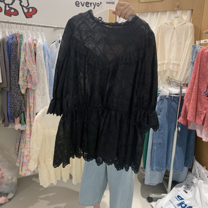 VENTI韓國東大門代購女士新品26夏季休閑職業推薦襯衫蕾絲衫VENTI襯衫/蕾絲衫圖色2