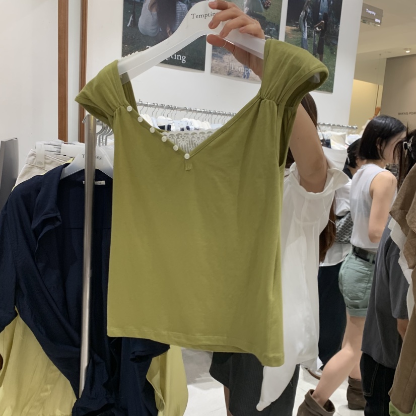 TEMPTING韓國直郵女士新款26夏季職業時尚推薦休閑人氣T恤TEMPTINGT恤圖色2