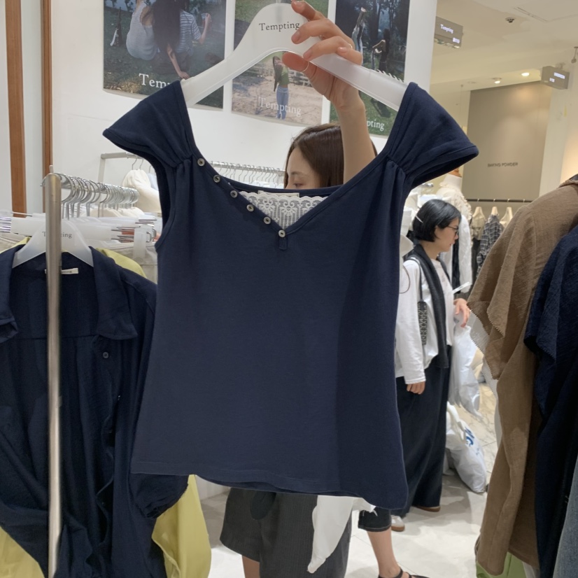 TEMPTING韓國直郵女士新款26夏季職業時尚推薦休閑人氣T恤TEMPTINGT恤圖色4