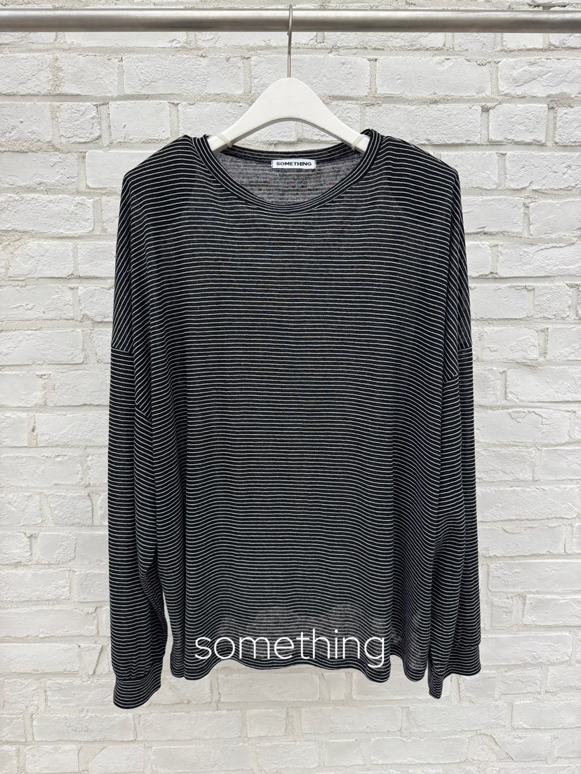 SOMETHING-L/FANCY東大門實拍韓國女士新款時尚長袖T恤SOMETHING-L/FANCY長袖T恤圖色2黑