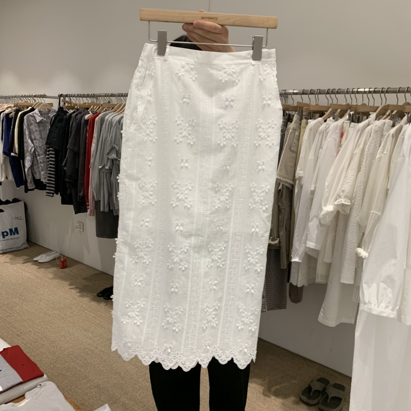 SELF SERVICE韓國東大門直郵女士新款休閑時尚26夏季長裙刺繡SELF SERVICE長裙圖色1