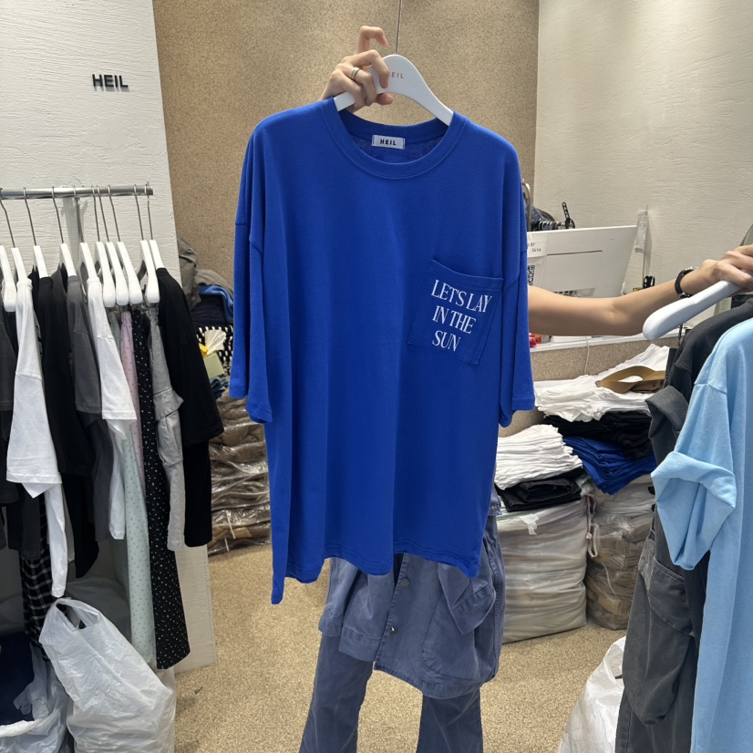 HEIL韓國代購女裝新品休閑推薦人氣26春夏26夏季熱賣T恤口袋HEILT恤圖色2