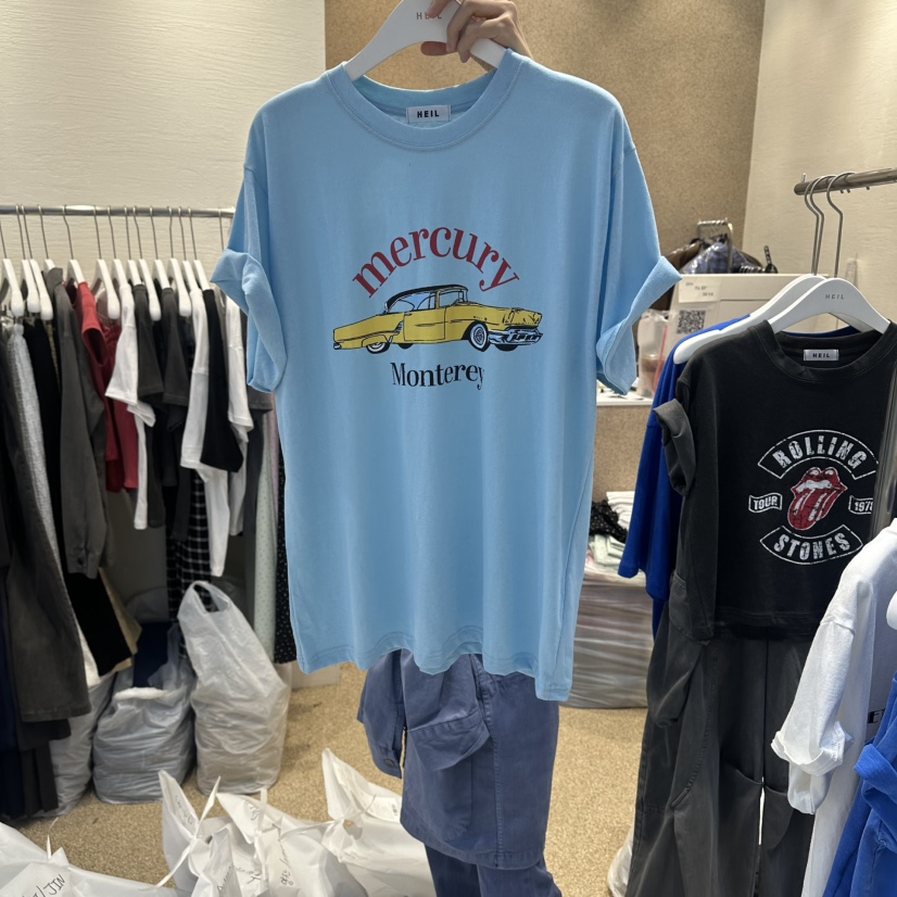 HEIL韓國直郵實拍女士新品時尚推薦26春夏26夏季休閑T恤亞麻HEILT恤圖色3
