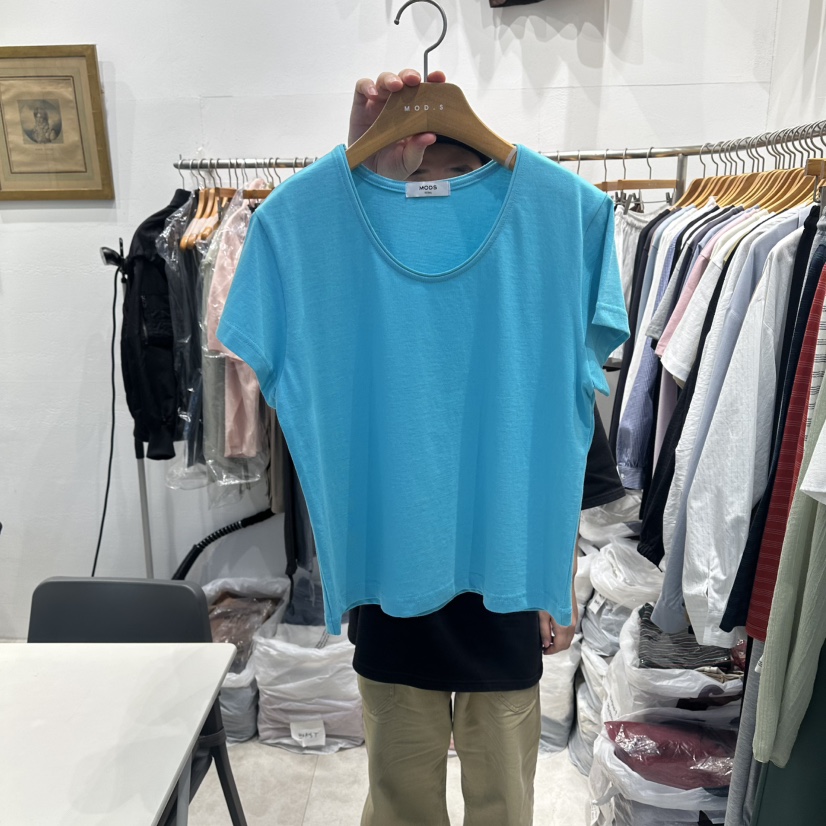MODS-Q東大門實拍韓國女裝新款26夏季時尚26春夏人氣T恤U領MODS-QT恤圖色1