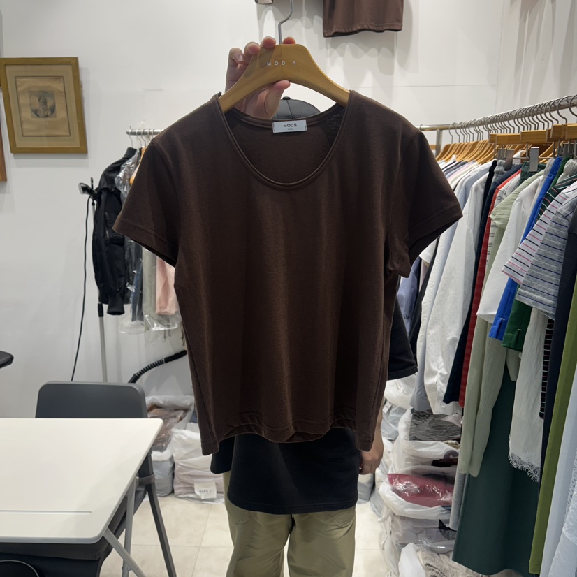 MODS-Q東大門實拍韓國女裝新款26夏季時尚26春夏人氣T恤U領MODS-QT恤圖色3