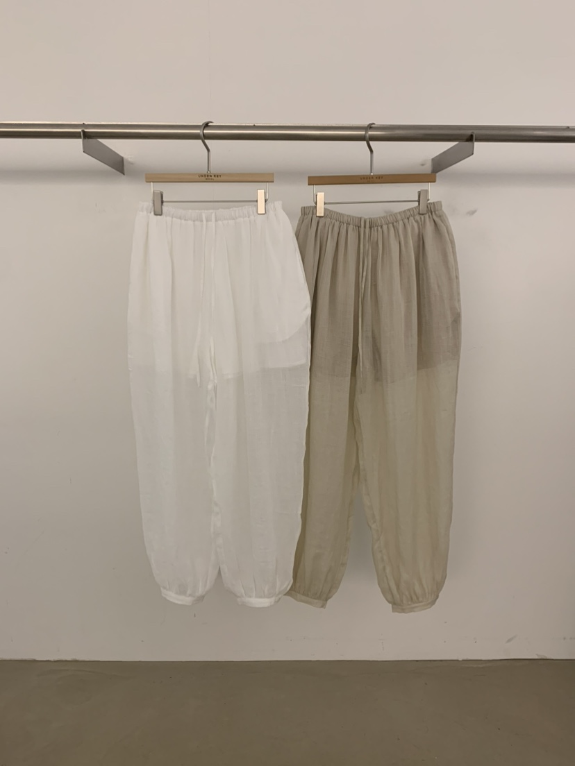 UNDER KEY韓國直郵女裝新品休閑職業時尚26夏季休閑褲亞麻布UNDER KEY休閑褲