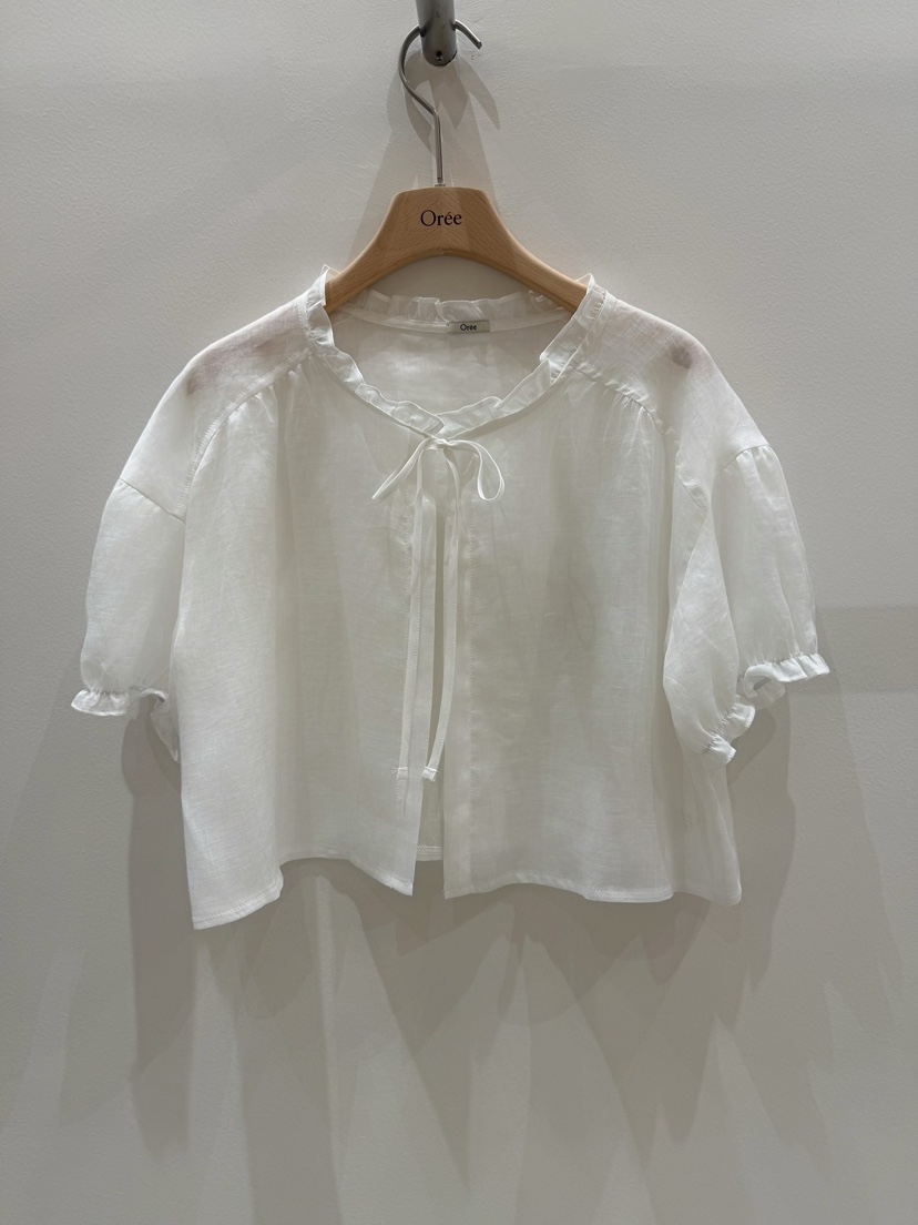 OREE韓國代購女士新品職業時尚熱賣26春夏襯衫蕾絲衫亞麻OREE襯衫/蕾絲衫圖色1
