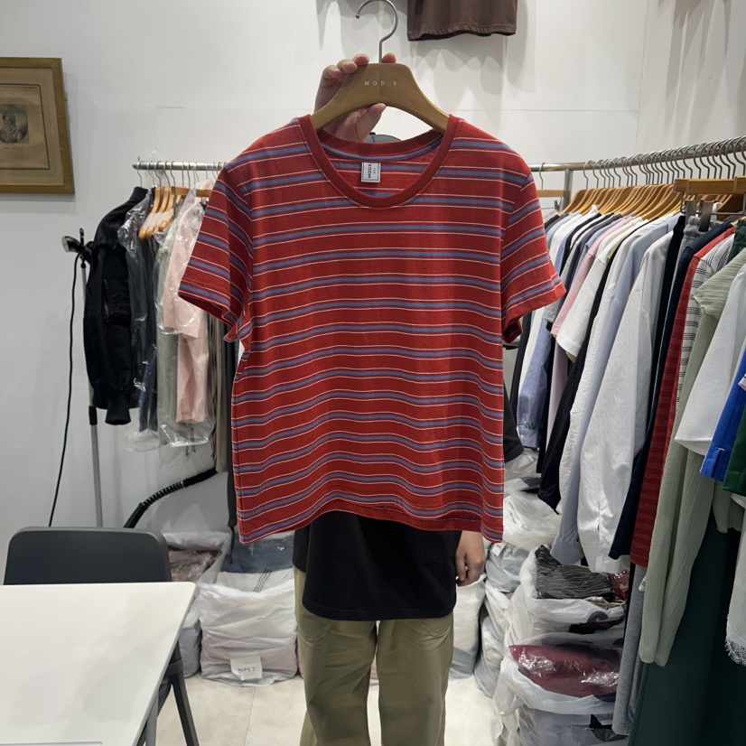 MODS-Q韓國直郵實拍女裝新品26春夏職業熱賣時尚T恤條紋MODS-QT恤圖色3