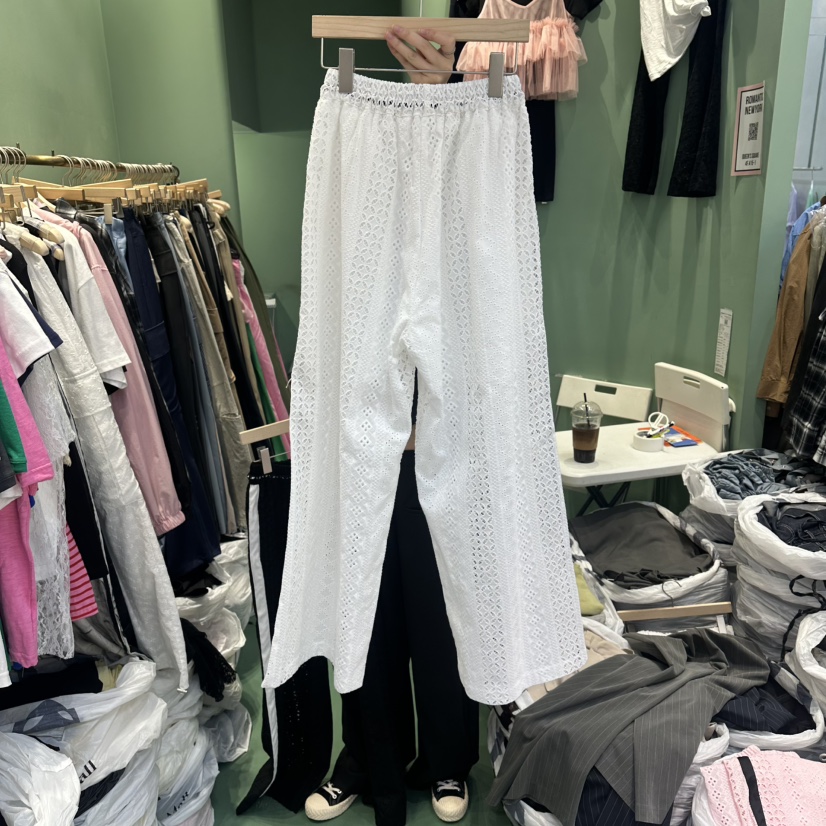 ROMANTIC NEWYORK韓國東大門代購女裝新品熱賣休閑褲蕾絲ROMANTIC NEWYORK休閑褲