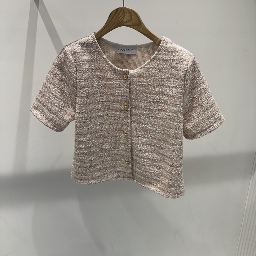 COCO HOLIC韓國東大門代購女士新品休閑人氣熱賣夾克粗花呢COCO HOLIC夾克圖色1