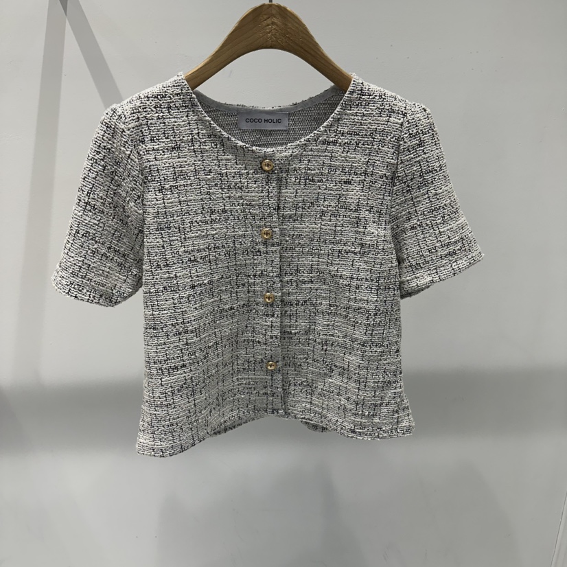 COCO HOLIC韓國東大門代購女士新品休閑人氣熱賣夾克粗花呢COCO HOLIC夾克圖色2