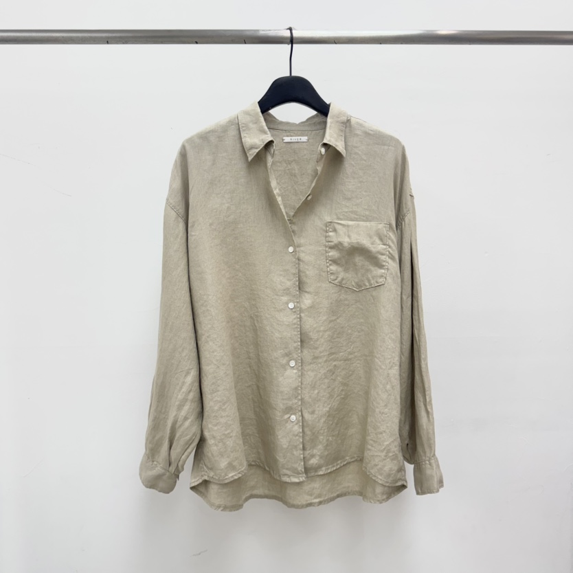 RIVER韓國東大門代購女裝新品休閑26春夏推薦襯衫蕾絲衫亞麻WATER/RIVER襯衫/蕾絲衫圖色1