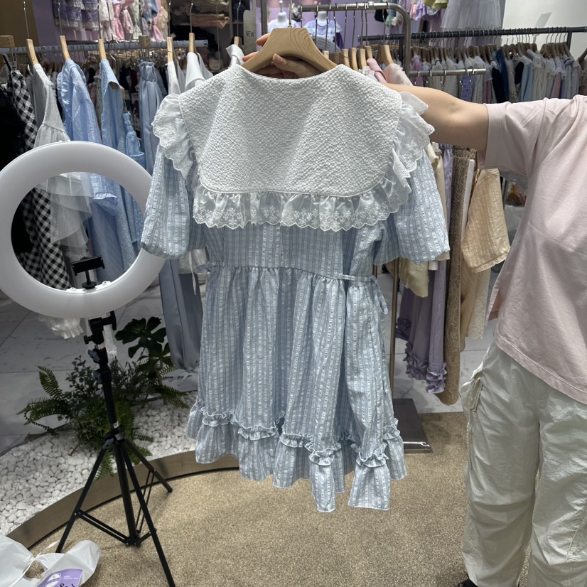 VIRUS韓國東大門代購女士新品26春夏休閑人氣時尚職業連衣裙VIRUS連衣裙