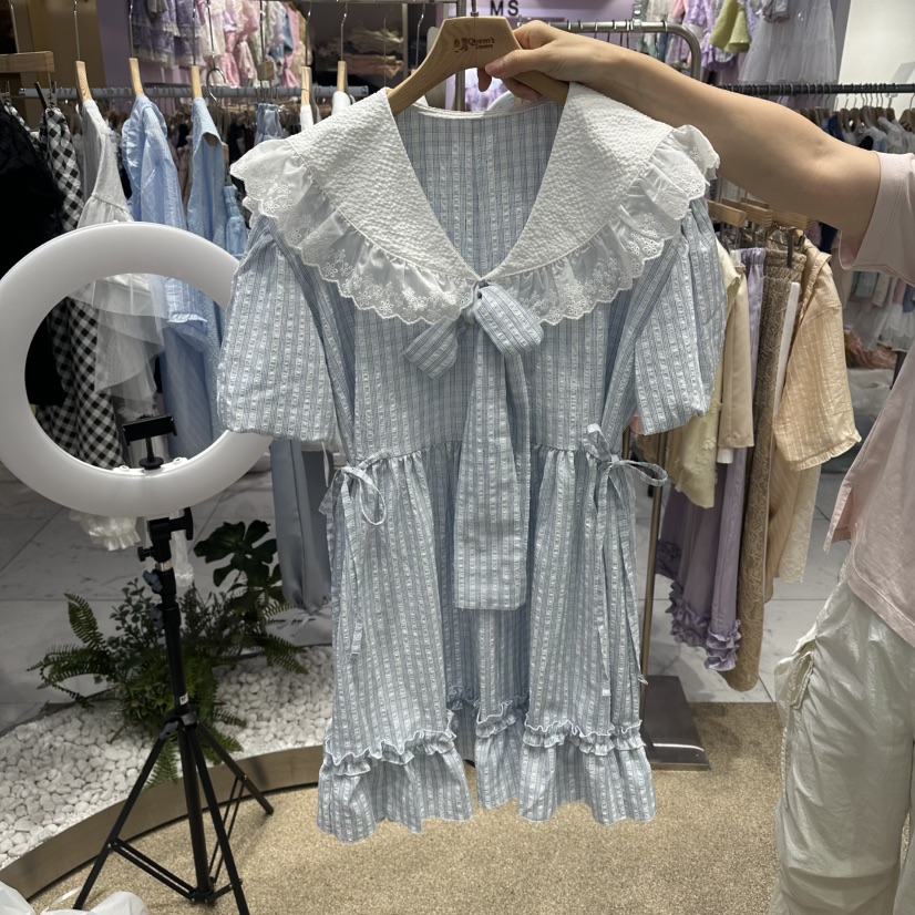 VIRUS韓國東大門代購女士新品26春夏休閑人氣時尚職業連衣裙VIRUS連衣裙圖色2