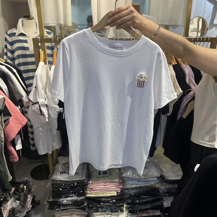 COCO HOLIC韓國直郵實拍女裝新品人氣休閑職業26夏季T恤COCO HOLICT恤圖色1