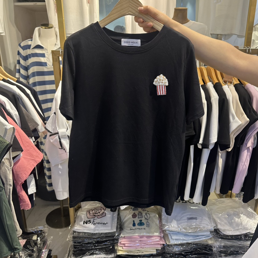 COCO HOLIC韓國直郵實拍女裝新品人氣休閑職業26夏季T恤COCO HOLICT恤圖色2