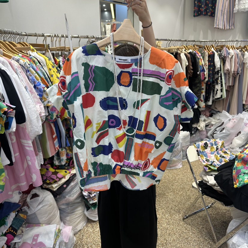 HAPPYBERRY韓國直郵實拍女士新品時尚襯衫蕾絲衫不含項鏈不對稱HAPPYBERRY襯衫/蕾絲衫圖色1