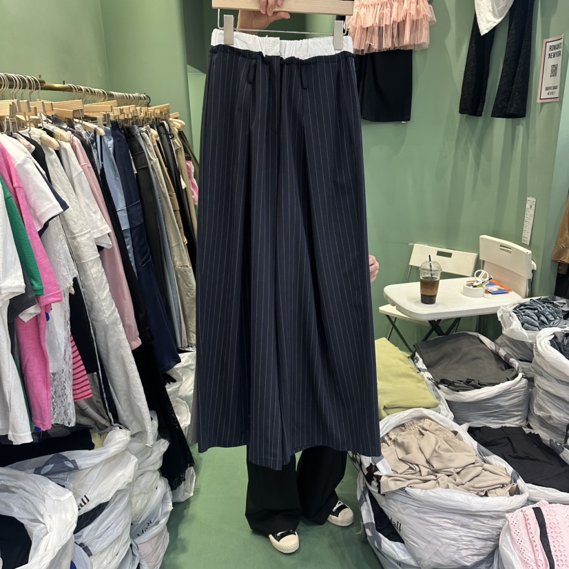 ROMANTIC NEWYORK韓國東大門代購女裝新品人氣職業休閑褲ROMANTIC NEWYORK休閑褲圖色3深藍色