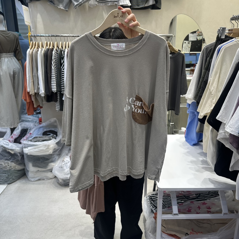 REPLAY韓國東大門直郵女士新品26春夏職業26夏季推薦T恤口袋REPLAYT恤圖色3