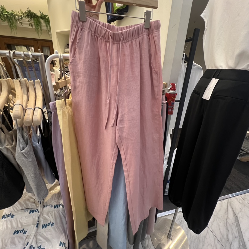 ONE MONE韓國代購女裝新品熱賣人氣時尚職業26夏季休閑褲亞麻ONE MONE休閑褲圖色2