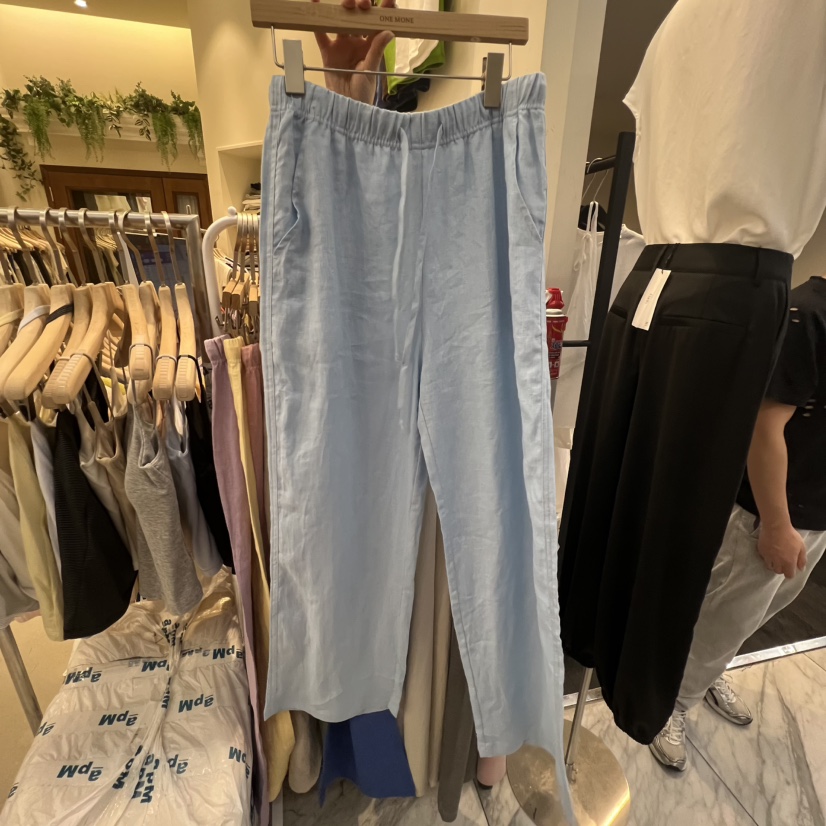 ONE MONE韓國代購女裝新品熱賣人氣時尚職業26夏季休閑褲亞麻ONE MONE休閑褲圖色6