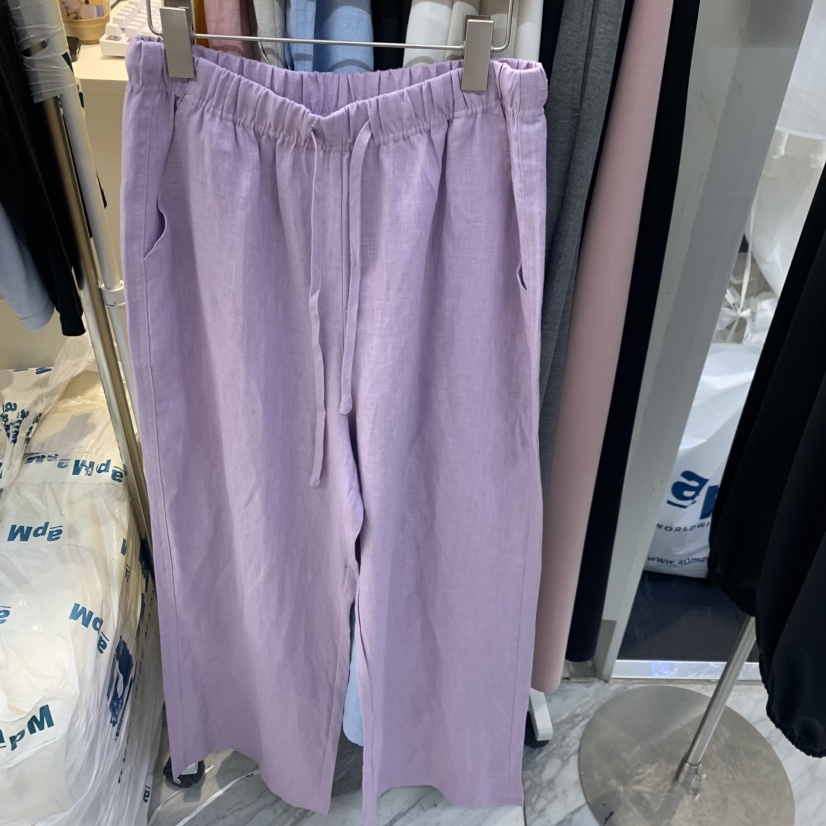 ONE MONE韓國代購女裝新品熱賣人氣時尚職業26夏季休閑褲亞麻ONE MONE休閑褲圖色9