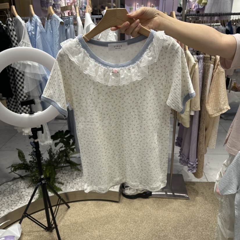 VIRUS韓國直郵女裝新款推薦熱賣職業人氣26春夏時尚休閑T恤VIRUST恤圖色1