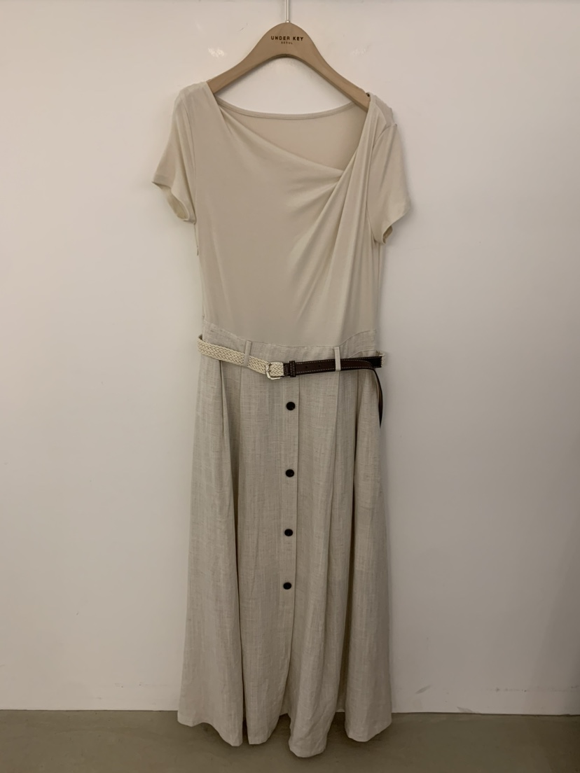 UNDER KEY韓國直郵女士新品26春夏26夏季熱賣連衣裙含腰帶UNDER KEY連衣裙圖色3